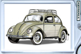 Keytag Pale Green Vw Old Beetle Volkswagen Bug Keychain Porte Cle Llavero БРЕ - £15.71 GBP