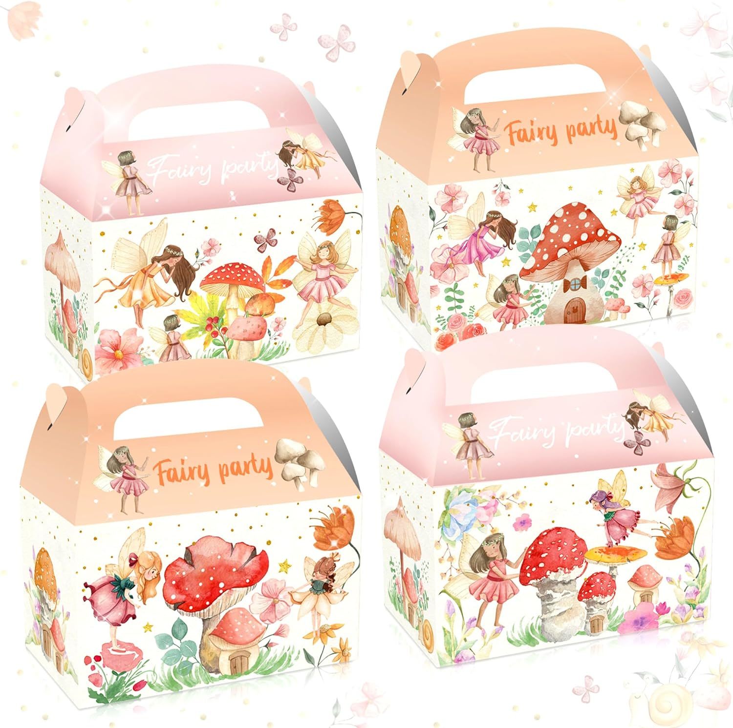 Primary image for 12 PCS Fairy Party Favors Boxes Fairy Mushroom Party Boxes Wild Mushrooms Party 