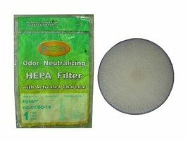 3 Dyson DC07 DC14 DC15 Post Motor Hepa Foam Pleated Filter with activate... - $30.04