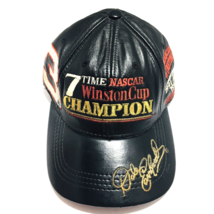 VINTAGE #3 Dale Earnhardt 7-TIME Winston Cup Champion Genuine Leather Hat Used - £29.73 GBP