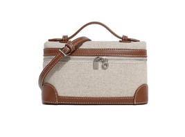 Crossbody Bag, Top-Handle Leather Shoulder Purse Quiet Luxury Style, Brown - $29.70