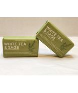 Bath &amp; Body Works White Tea &amp; Sage Shea Butter Cleansing Bar Soap x 2 - $19.79