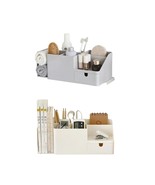 Multifunctional Desk Organizer with Small Drawer - Office &amp; Cosmetic Sto... - £43.15 GBP