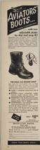 1949 Print Ad Aviator&#39;s Boots Ideal All-Round Hugh Clay Paulk Topeka,Kansas - $16.18