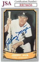 Johnny Mize signed 1989 Pacific Baseball Legends Card #180- JSA #RR76656... - £30.29 GBP