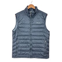 Eddie Bauer Puffer Down Vest Mens Medium Black Full Zip Insulated Hiking... - £31.95 GBP