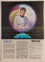 1985 Magazine Ad for Hamilton Collection Plate Mr. Spock Star Trek - $11.68