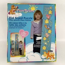 Care Bears Kid Sized Puzzle Growth Chart Feature Vintage Rose Art 2004 New - $39.55