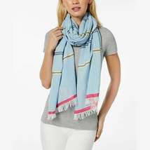 Echo Design Women&#39;s Cabana Stripe Cotton Wrap Coastal Blue One Size - £16.08 GBP
