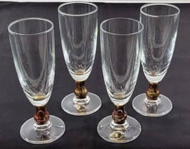 *N) Vintage Set of 4 J. Preziosi Lavorato A Mano Made in Italy Glasses - $29.69