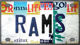 Rams Strip Art Novelty Mini Metal License Plate Tag - £11.81 GBP