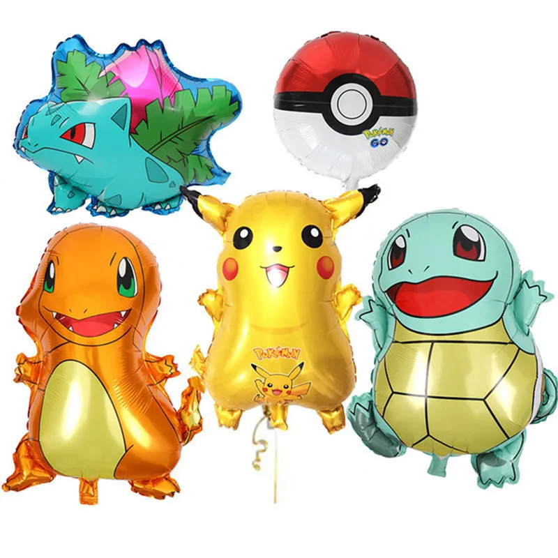 5pcs balloon set Exclusive Collection! Pokemon Birthday Party Decorations - £11.68 GBP