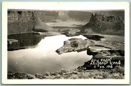 RPPC Dry Falls Alligator Head Columbia River Washington WA JK Ferd Postcard H1 - £5.41 GBP