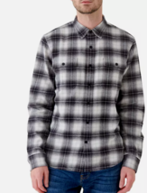 Lucky Brand Men&#39;s Button-Down Humboldt Woven Plaid Flannel Shirt Sz S GR... - £10.26 GBP