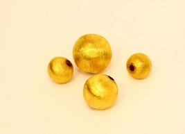 1 pcs. 22k gold satin bead / ball (size 7 or 10 or 12 mm ) #B5 - £70.22 GBP