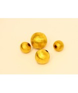 1 pcs. 22k gold satin bead / ball (size 7 or 10 or 12 mm ) #B5 - £69.40 GBP
