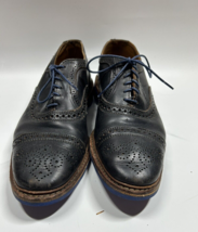 Allen Edmonds Black Strandmok Dainite Leather Cap Toe Oxford Shoes NO SIZE - £108.96 GBP