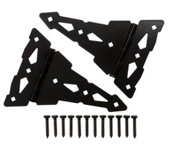 Everbilt 8 in. Black Heavy Duty Decorative Tee Hinge (2-Pack) - $39.95