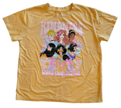 Disney Princess Tee Shirt Women Size L Yellow &#39;Kindness Grows From Within&#39; - £7.58 GBP