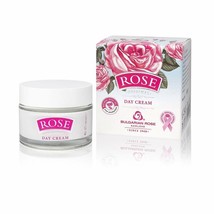 Day Face Cream ROSE With Pure Bulgarian Rose oil &amp; Water 50ml Vit AE Jojoba oil  - £7.86 GBP
