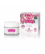 Day Face Cream ROSE With Pure Bulgarian Rose oil &amp; Water 50ml Vit AE Joj... - £6.99 GBP