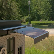 DA4734W 47x34 Polycarbonate Door Window Awning, Brown Roof - $156.99