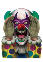 Scary Clown Peeper Window Mirror Cling Sticker Spooky Carnival Party Decoration - £2.95 GBP