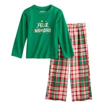 Boys &quot;Feliz Navidad&quot; Christmas Pajama Set Size 8 - £17.48 GBP