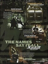 Marshall guitar amps 2004 ad Zakk Wylde Daron Malakian Dave Navarro Steve Mazur - £3.34 GBP