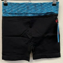 ShoSho Sho Active Shorts Women’s, S/M, Black w. Blue/Black Print Waist Band NWT - £10.38 GBP