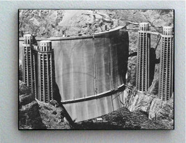 Rare Framed 1936 Empty Dry Hoover Dam Vintage Photo. Jumbo Giclée Print - £15.03 GBP