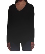 Women Top Black Knit Long Sleeve Waffle Top Size Small - $280.64 MXN