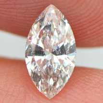 Loose Marquise Shaped Diamond 0.54 Carat White F/VS2 Certified Natural Enhanced - £478.54 GBP
