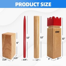 GSE Wooden Numbered Block Toss/Kubb Yard Game Set. Outdoor Backyard Lawn - $78.20