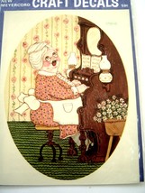 Vintage Meyercord Decals  SInging Granny at the Piano Decorative Transfers - $14.99