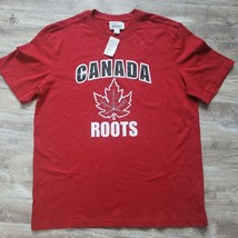 ROOTS 73 Athletics Canada Maple Leaf T Shirt Red Graphic Size M Vintage 90s NEW - $34.44