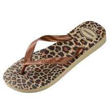 Havianas Women Flip Flop Thong Sandals Top Animals Size US 11 Sand Grey Copper - £24.60 GBP