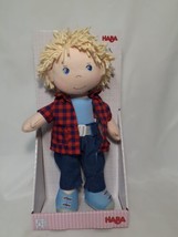 HABA Nick 12&quot; Soft Boy Doll w/ Blonde Hair, Blue Eyes &amp; Embroidered Face... - $23.28