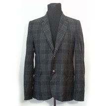 Vince Men 100% Wool Sport Coat Size 38 R Plaid Print Double Vent Single Breast  - £68.41 GBP