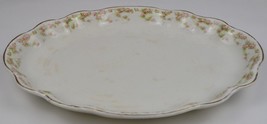 Vintage Homer Laughlin China Hudson Pink Floral Pattern Oval Serving Platter 15&quot; - £31.02 GBP