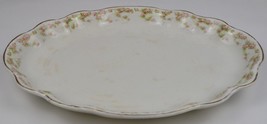 Vintage Homer Laughlin China Hudson Pink Floral Pattern Oval Serving Pla... - £30.47 GBP