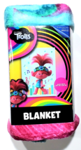 Dreamworks Trolls Blanket 62 X 90 In Soft Blue Pink Very Soft - $37.99