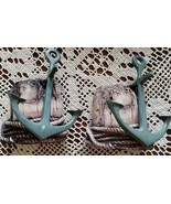 Set of Two (2) ~ Nautical ~ Anchor Design Bookends ~ Wooden Post, Rope &amp;... - $44.88