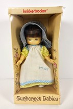 Vintage Sunbonnet Babies BRUNETTE MAY Doll Knickerbocker Original Box &#39;7... - $19.79
