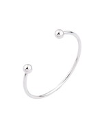 Stainless Steel Ball Cuff Bangles Ball End Screws Off For Beads Charms D... - £182.14 GBP