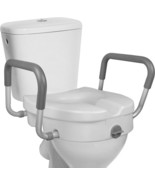 RMS Raised Toilet Seat 5 Inch Elevated Riser with Adjustable Padded Arms - €60,79 EUR