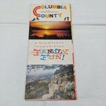 Vintage Columbia County on the Pioneer Hiawatha Trail Wisconsin Brochure Map - £12.81 GBP