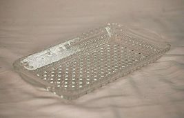Wexford Relish Tray Anchor Hocking Glass Diamond Point Vintage 1960's Re... - $19.79