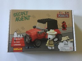 NEW Peanuts Snoopy Secret Agent Car Building Set - 114 Pieces - $28.45