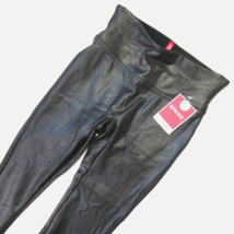 NWT SPANX Petite High Waist Faux Leather Leggings in Black Glossy SP PS - $82.00